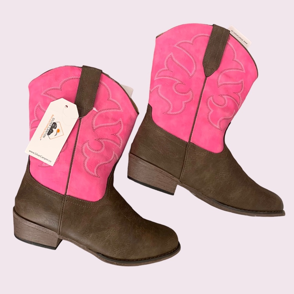 Nwt color block cowboy boots